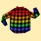Tie Dye Rainbow Flannel - Purple Pride Flag Buffalo Plaid Shirt product 2